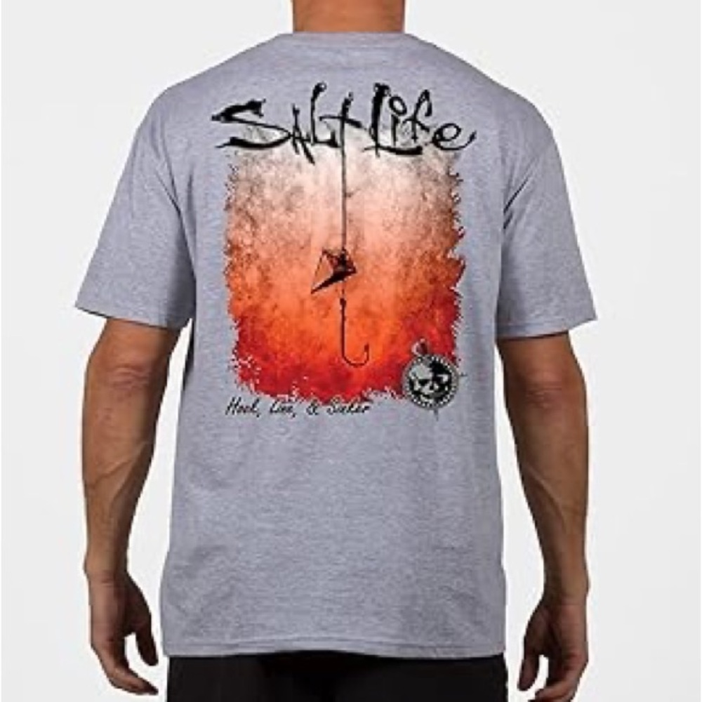 Salt Life grey pocket tshirt